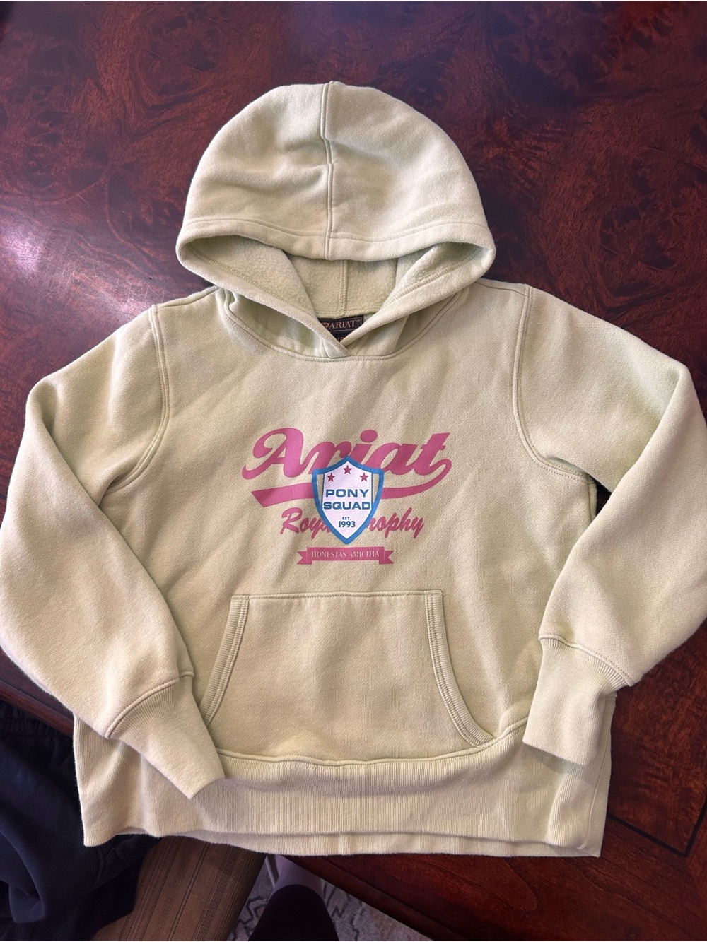 Ariat "Pony Squad" kids lime green hoodie size‎ small